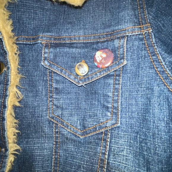 Hand Embroidered Grateful Dead; Cats DownUnder The StarsJerry Garcia Jean jacket - Picture 3 of 16